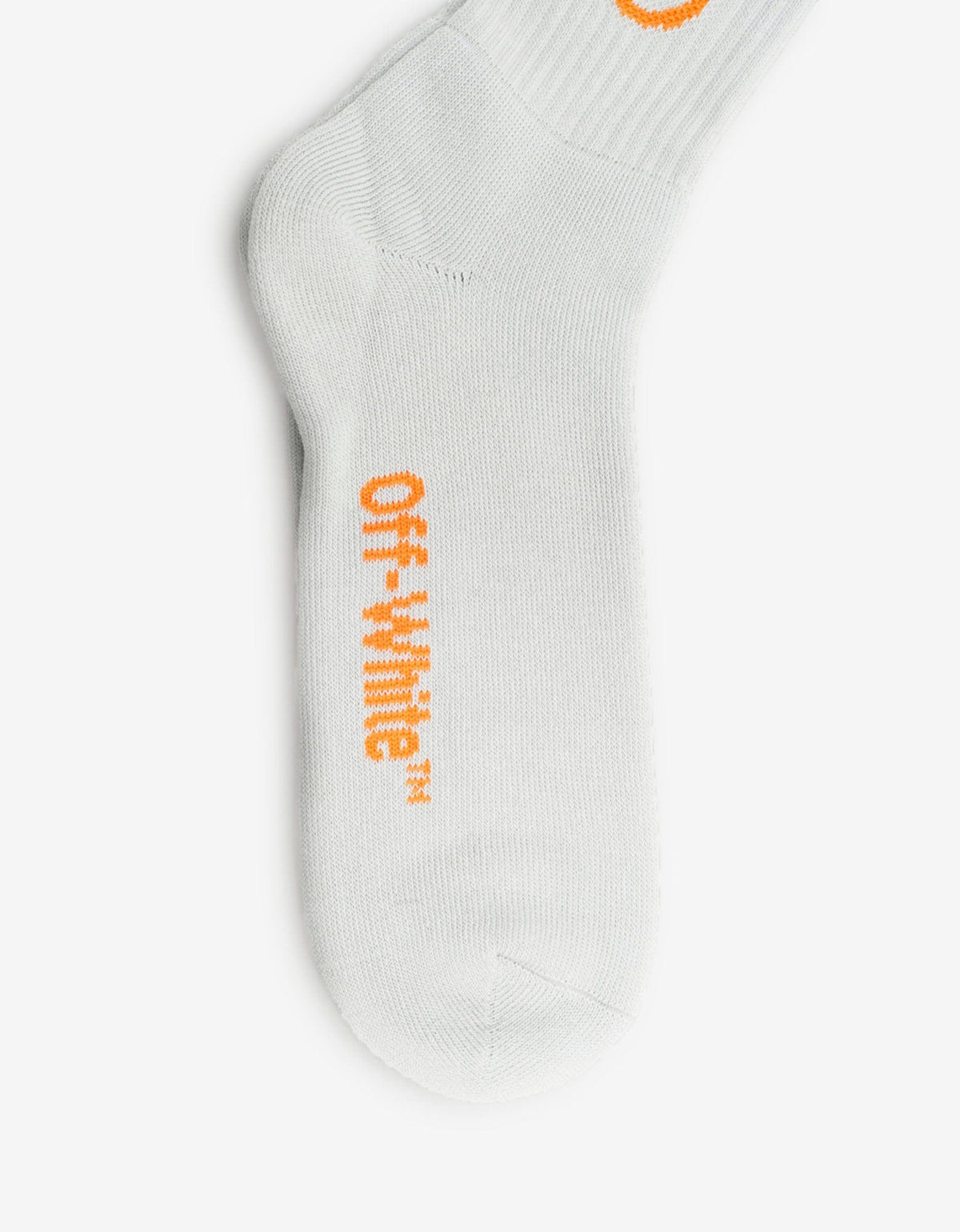 Off-White Light Grey Diagonals Mid Length Socks