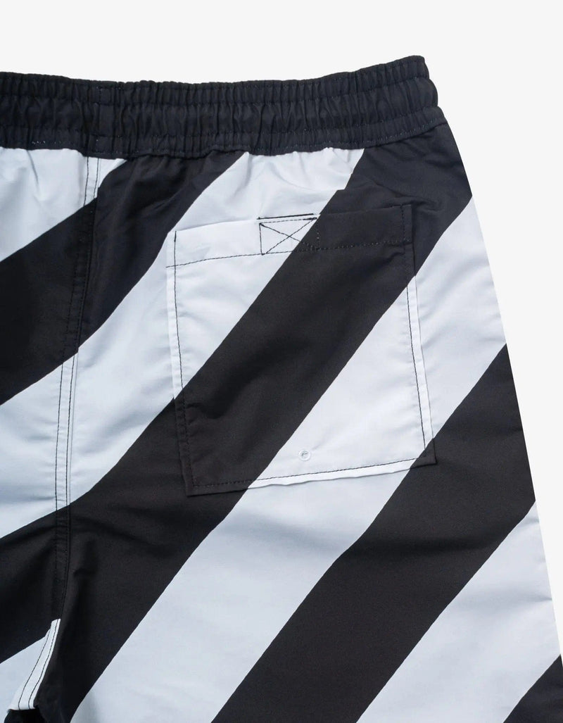 Off-White Off-White Black Diag Surfer Swim Shorts