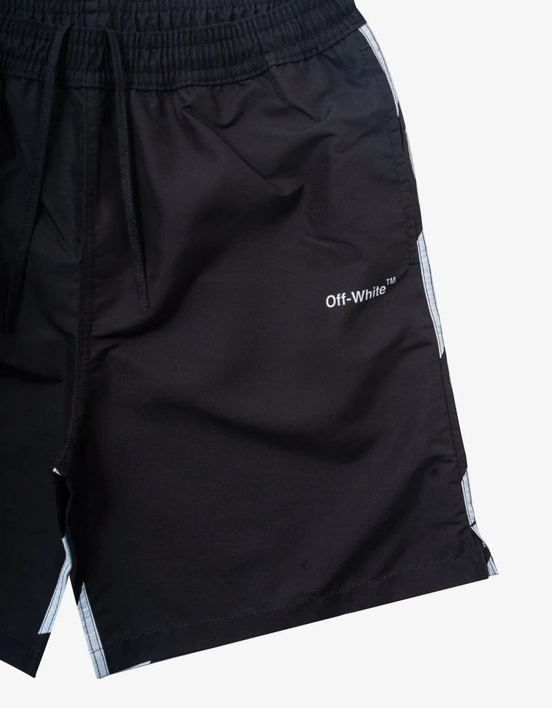 Off-White Off-White Black Diag Surfer Swim Shorts