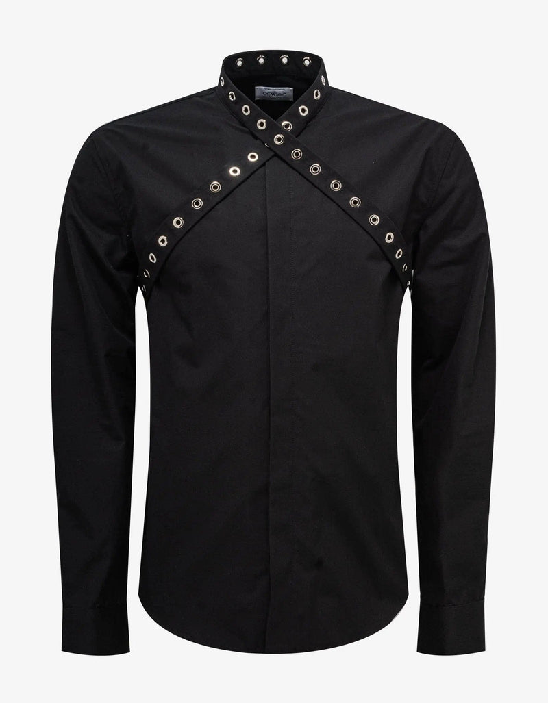 Off-White Off-White Black Eyelet Collar Shirt