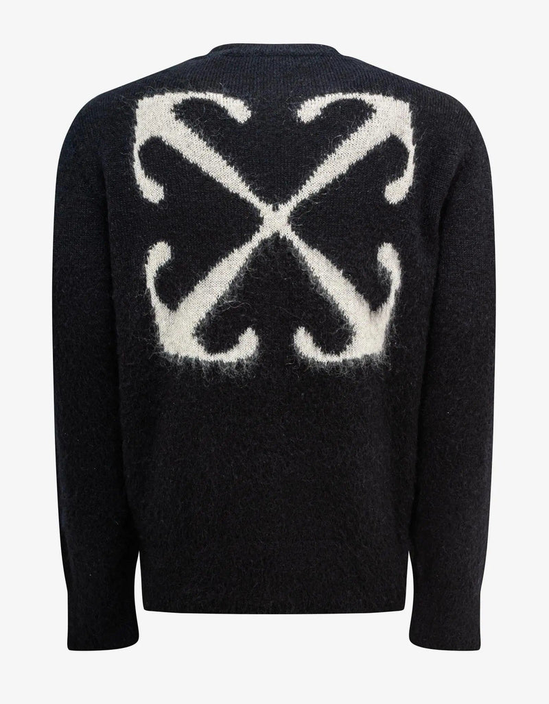 Off-White Off-White Black Mohair Arrow Sweater