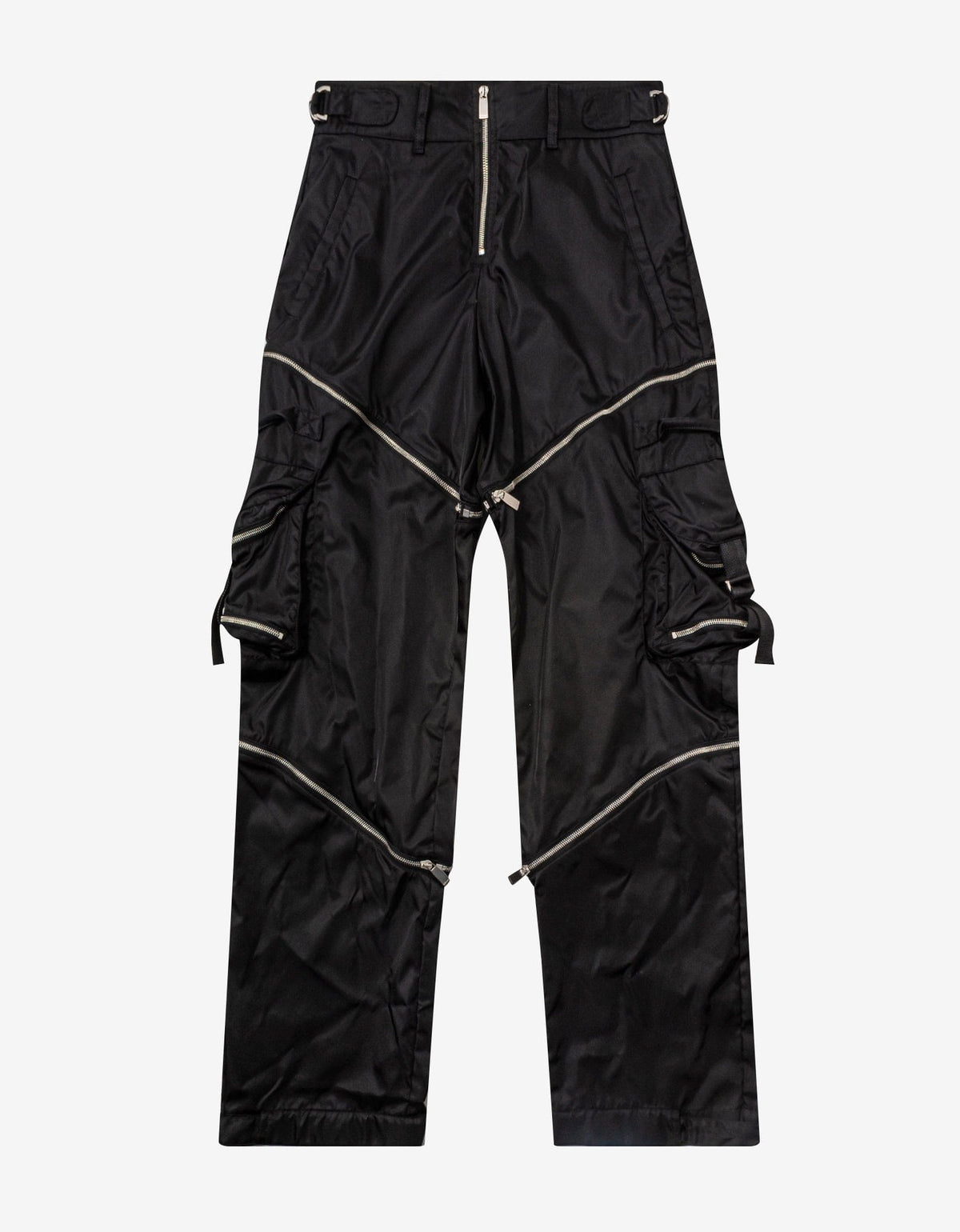 Off-White Off-White Black Zip Cargo Trousers