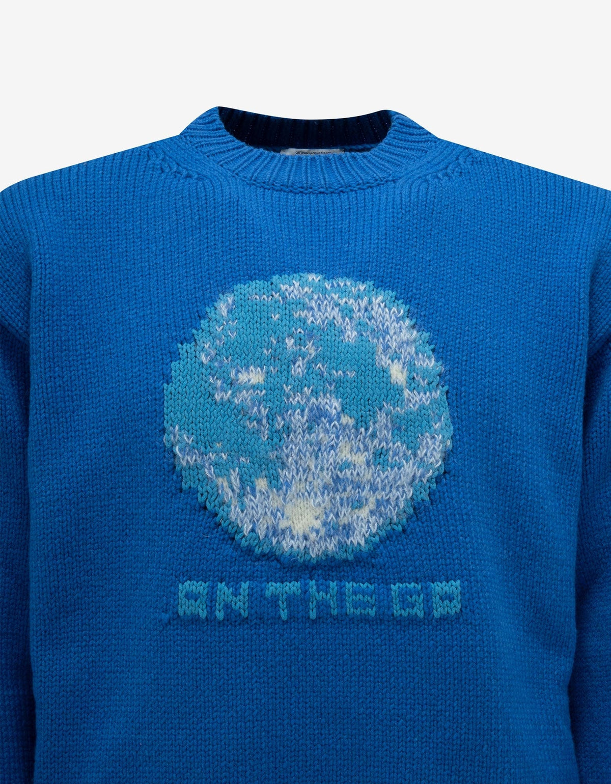 Off-White Off-White Blue On The Go Moon Chunky Sweater