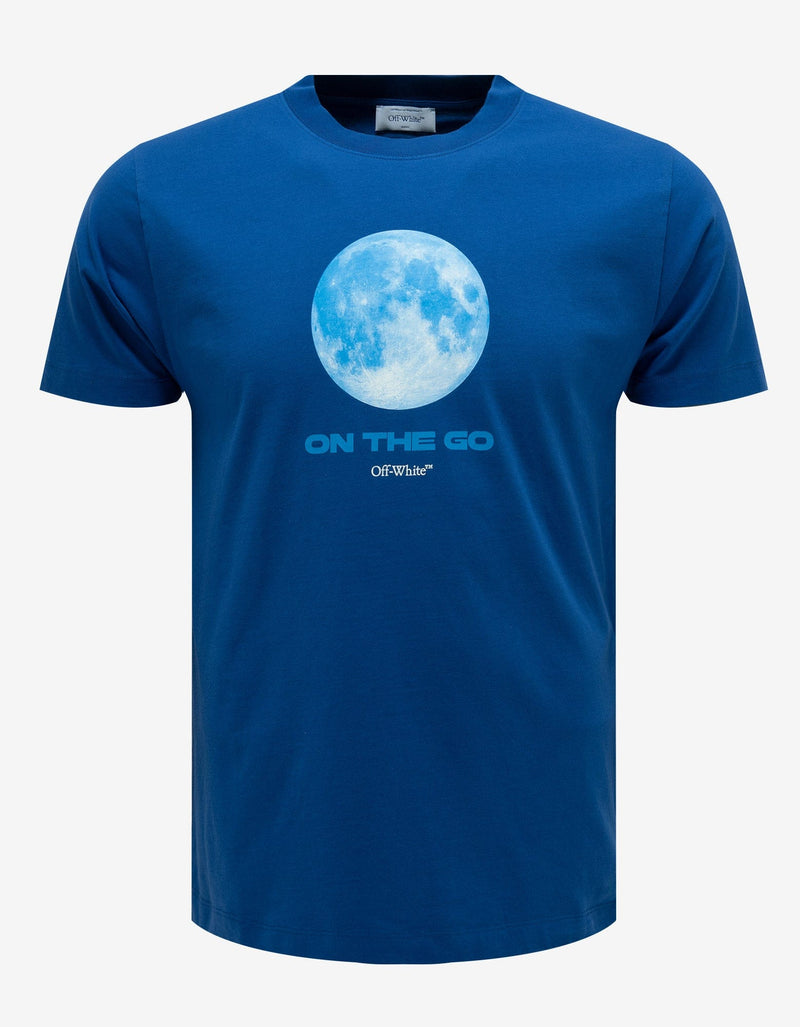 Off-White Off-White Blue On The Go Moon Slim T-Shirt