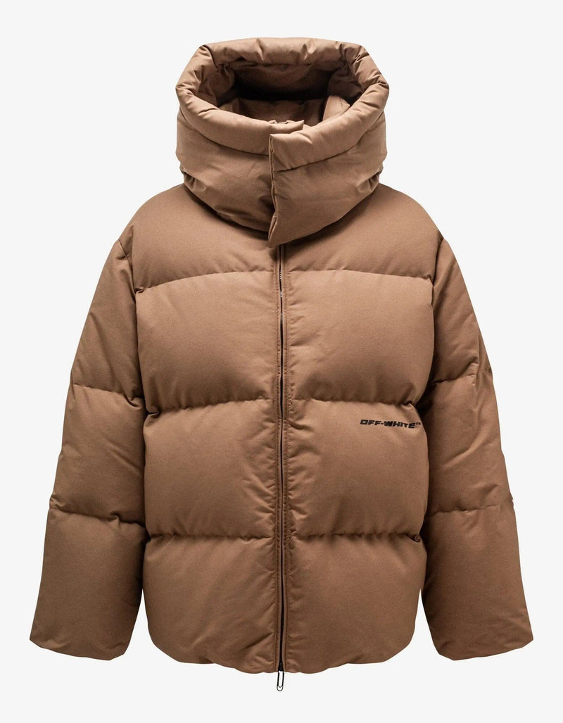 Off-White Off-White Camel OW Race Canvas Down Puffer Jacket