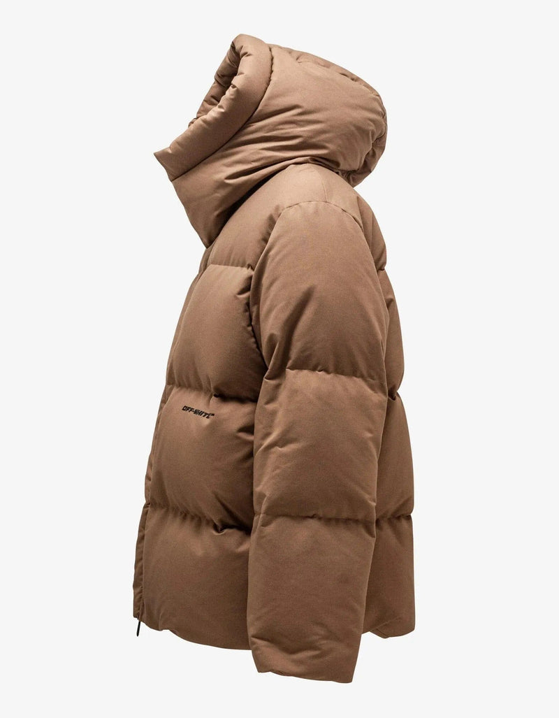 Off-White Off-White Camel OW Race Canvas Down Puffer Jacket