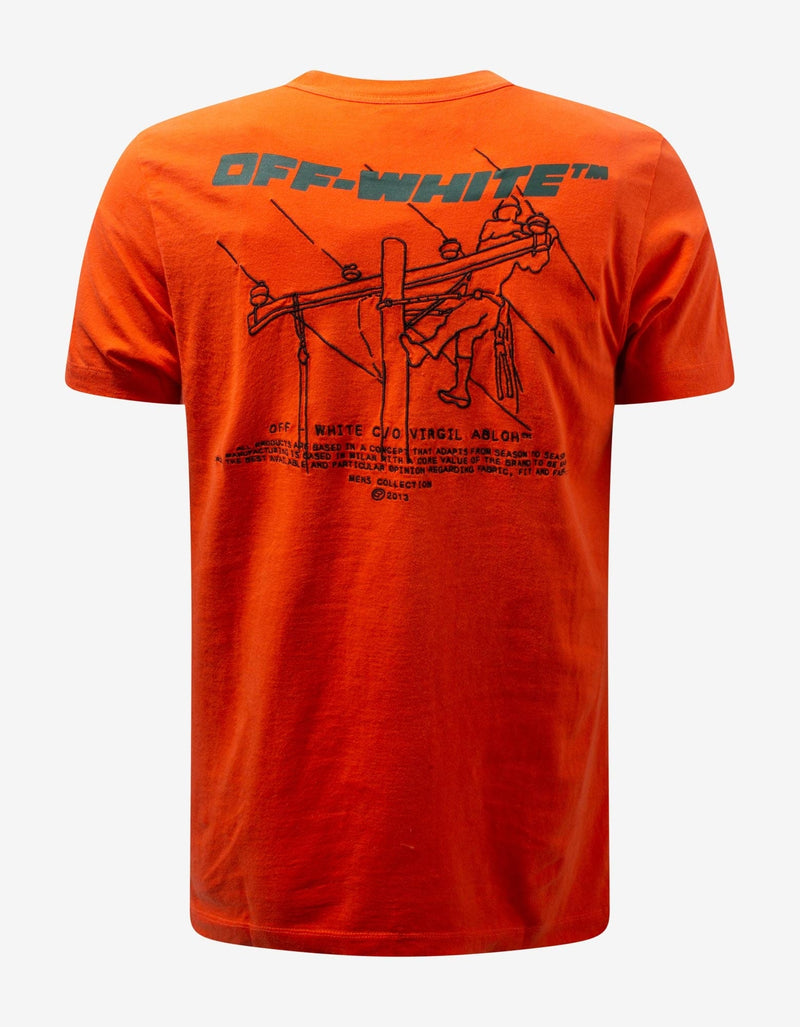 Off-White Orange Trellis Worker T-Shirt