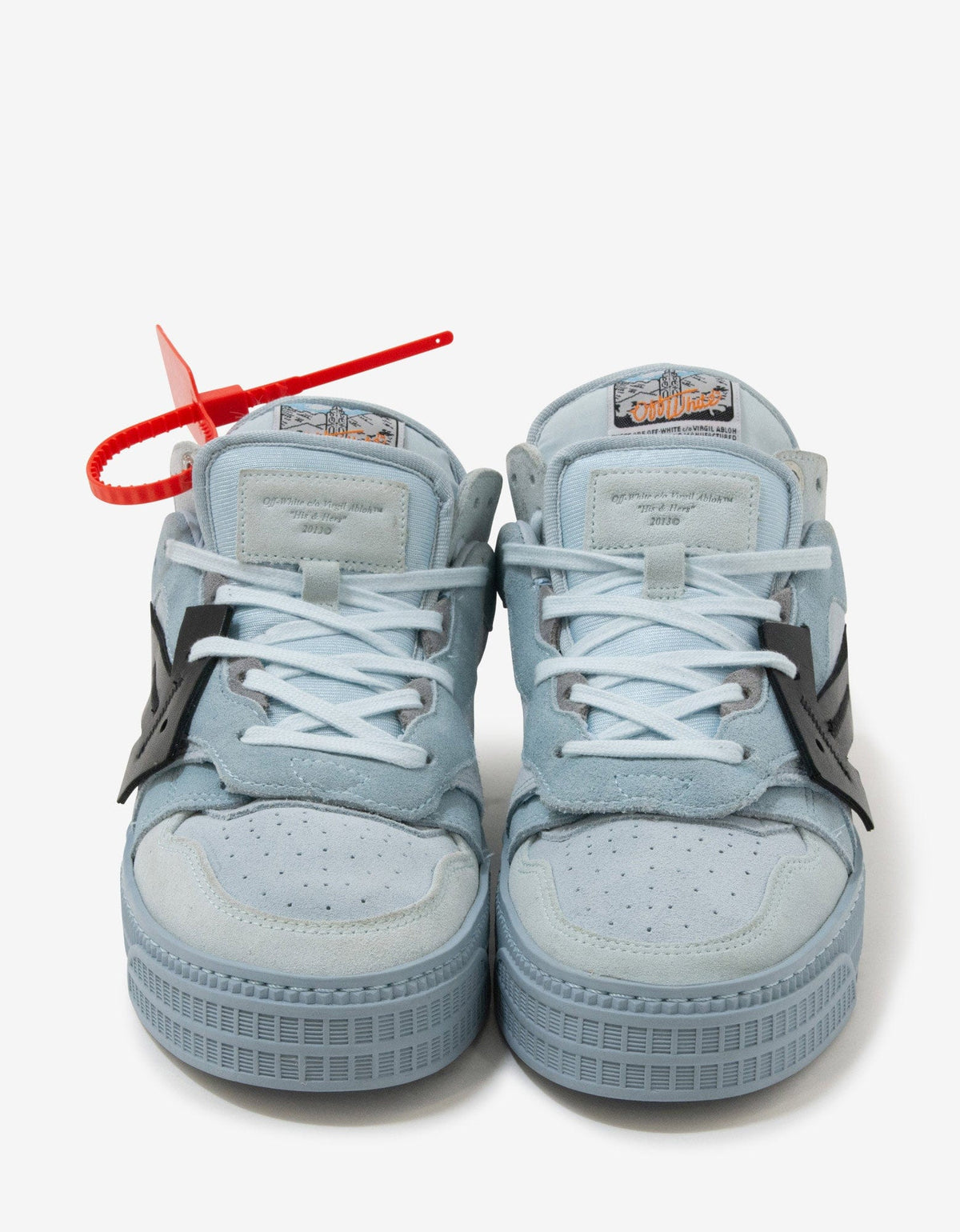 Off-White Pale Blue & Grey Off-Court Low Trainers