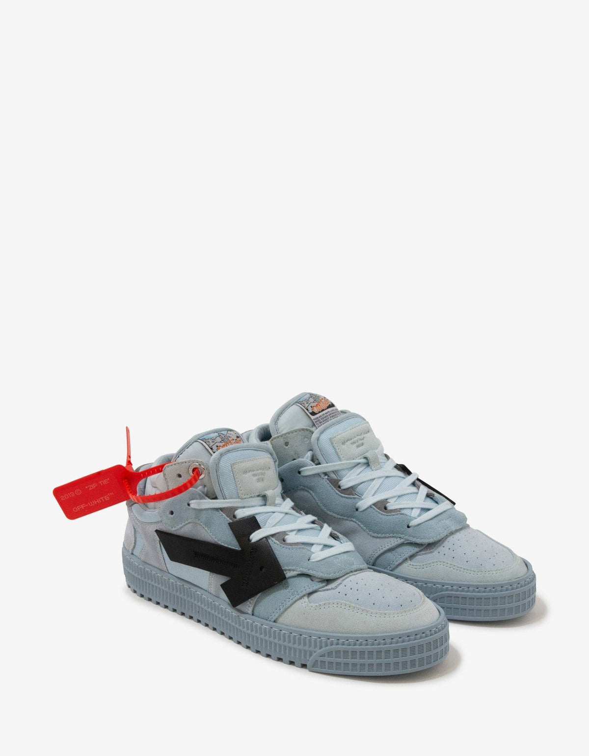 Off-White Pale Blue & Grey Off-Court Low Trainers