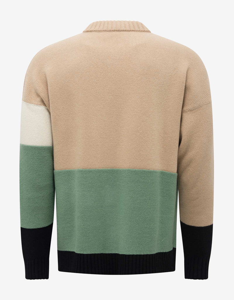 Off-White Tan Colour Block Sweater