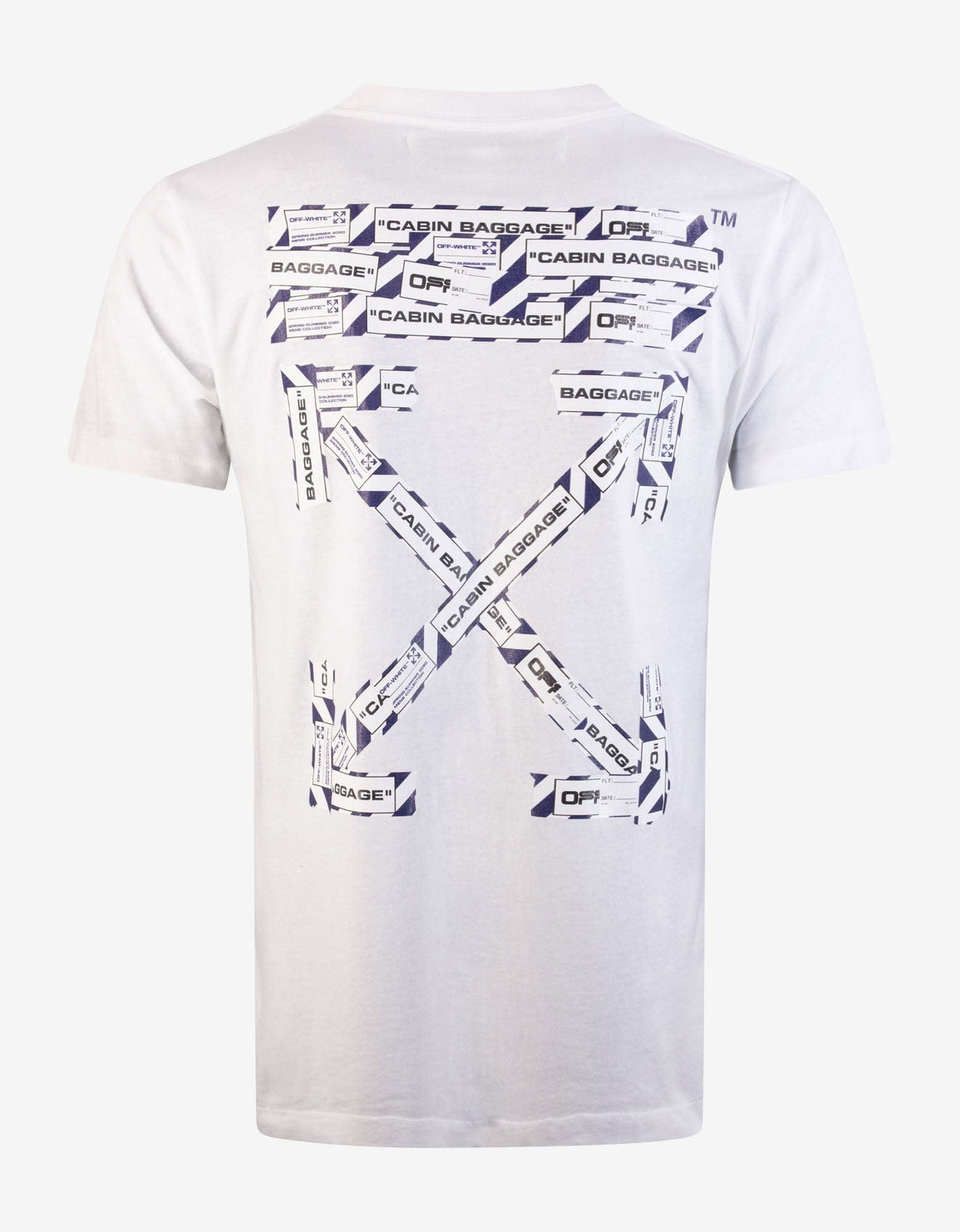 Off-White White Airport Tape Arrows Print T-Shirt