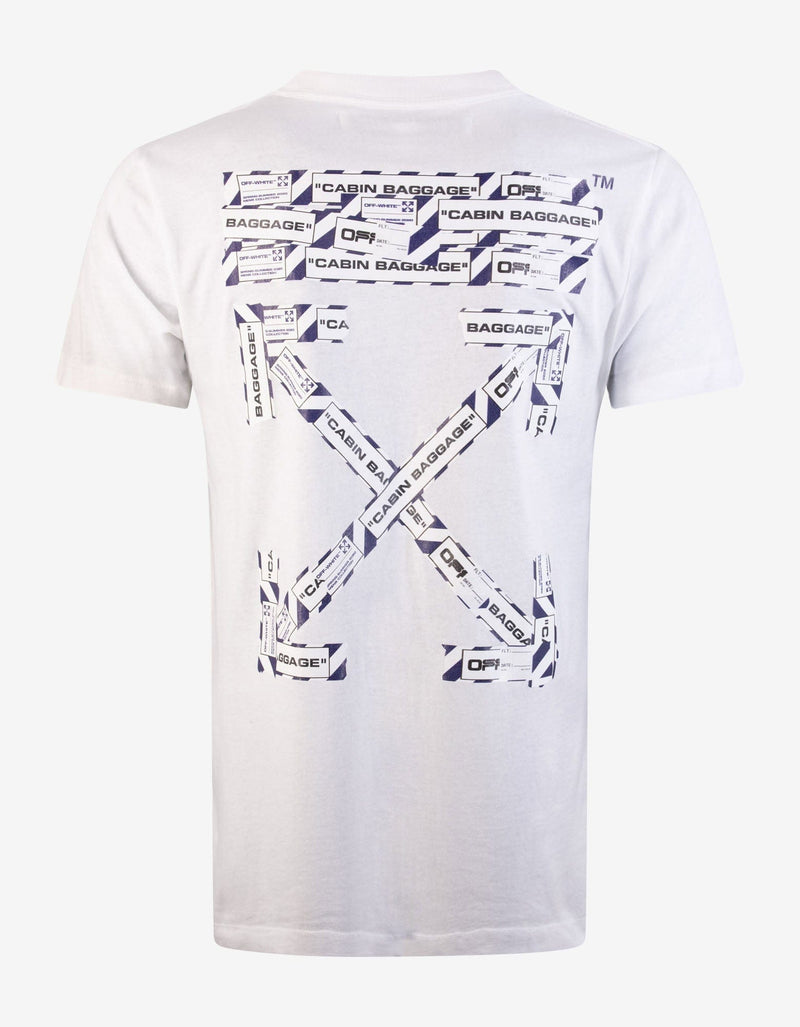 Off-White White Airport Tape Arrows Print T-Shirt