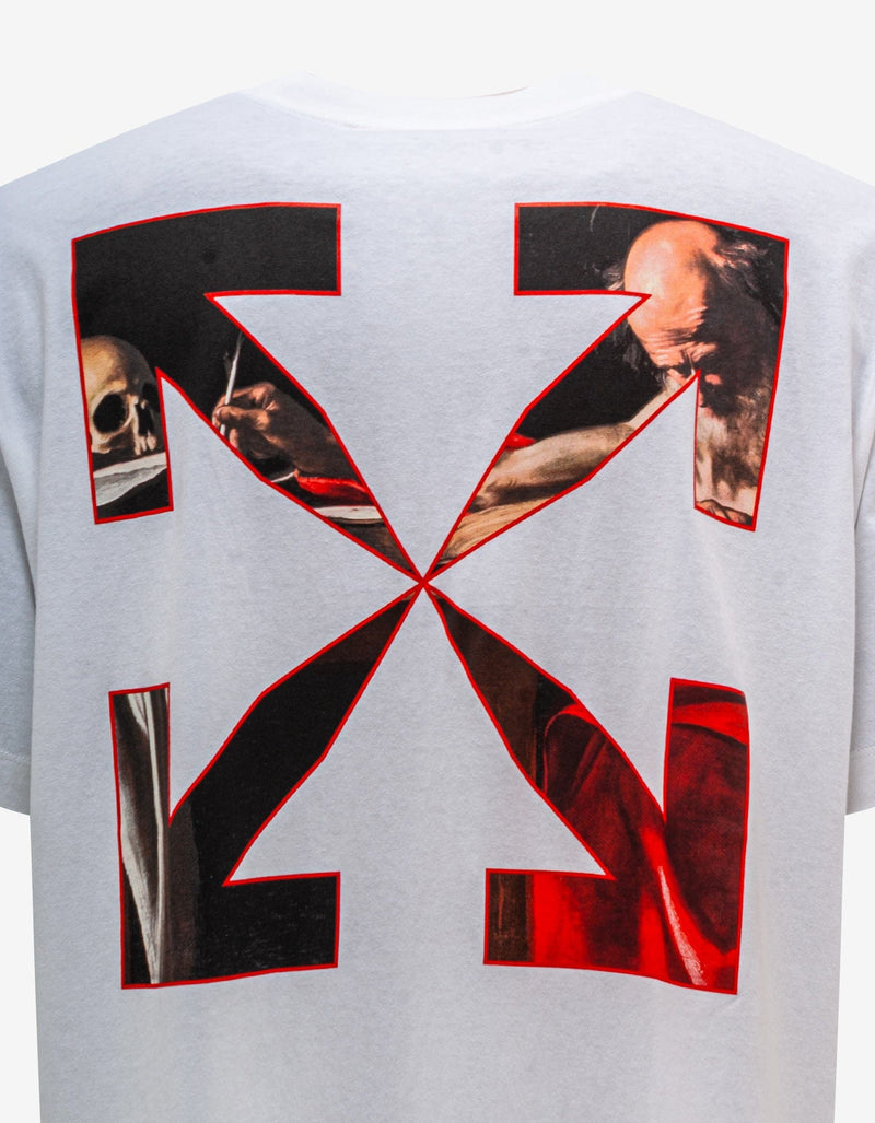 Off-White White Caravaggio Print Oversized T-Shirt