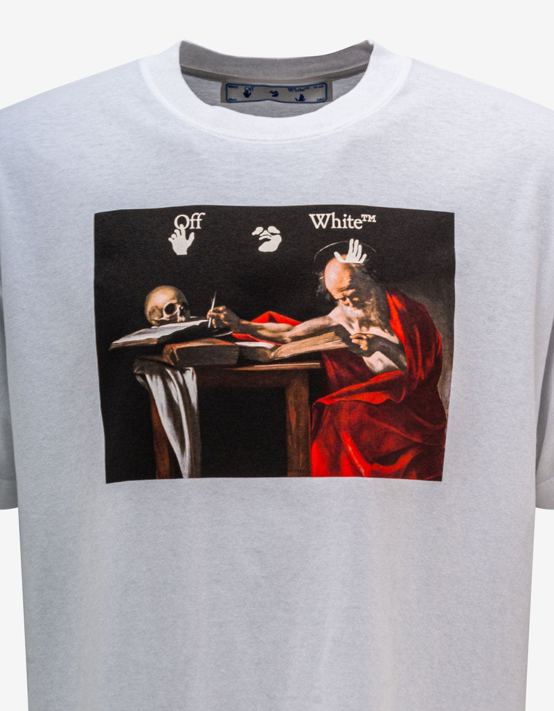 Off-White White Caravaggio Print Oversized T-Shirt