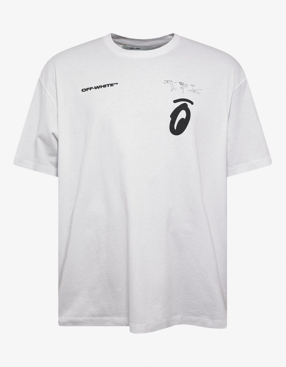 Off-White White Splitted Arrows Over T-Shirt