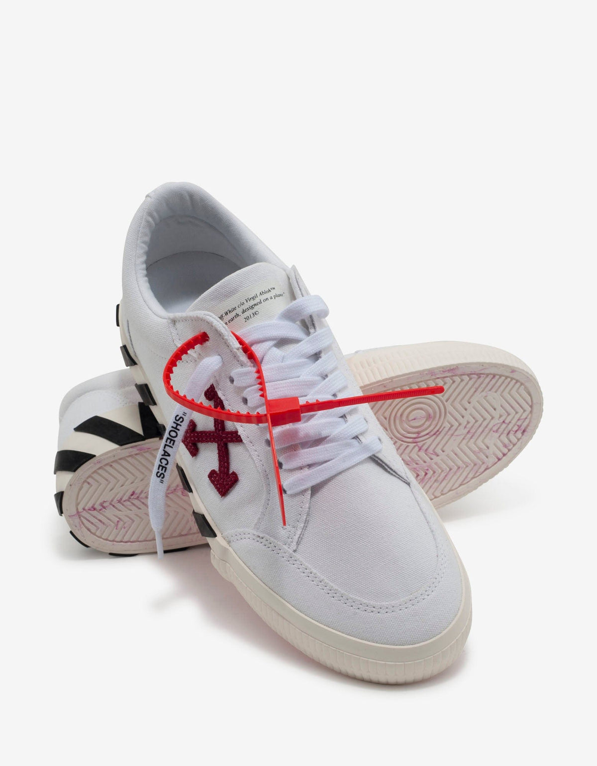 Off-White White & Violet Low Vulcanized Trainers