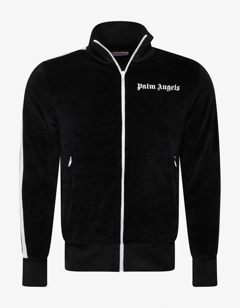 Palm Angels Black Chenille Track Jacket