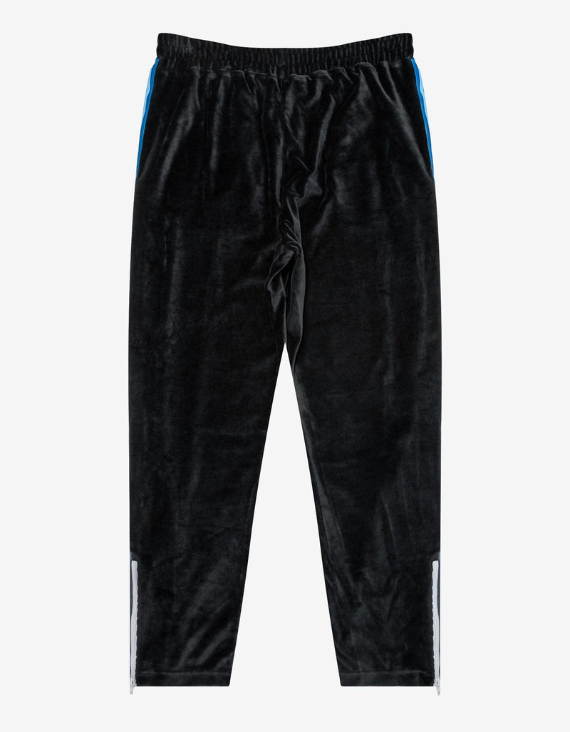 Palm Angels Black Chenille Track Pants with Rainbow Stripes