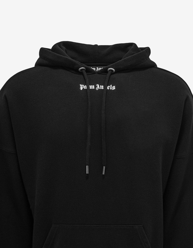 Palm Angels Black Classic Logo Oversized Hoodie