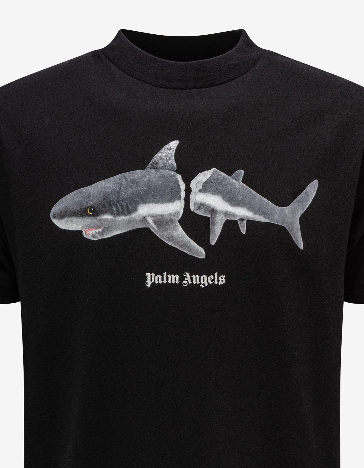 Palm Angels Black Classic Shark Print T-Shirt