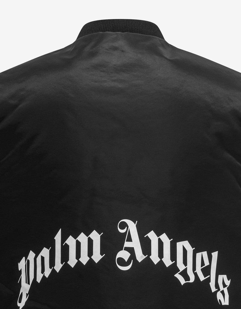 Palm Angels Black Curved Logo Gilet