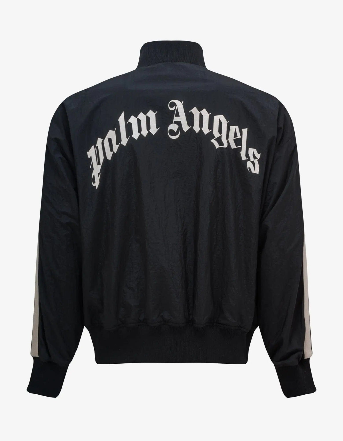 Palm Angels Black Curved Logo Track Jacket