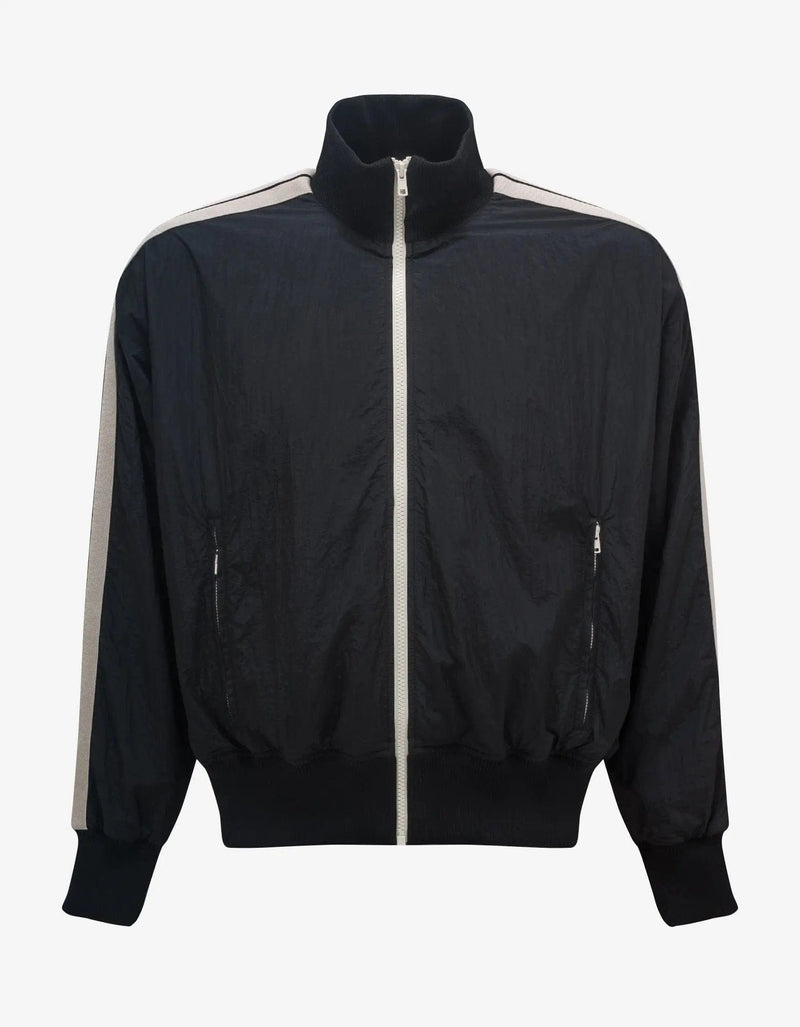 Palm Angels Black Curved Logo Track Jacket