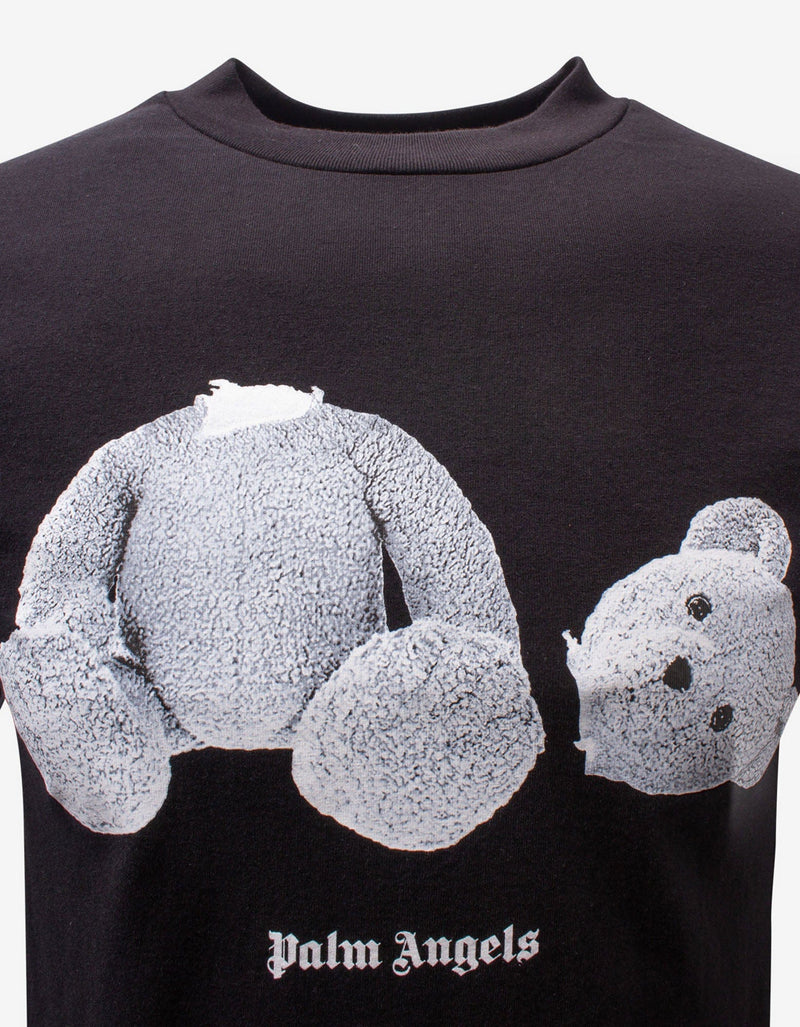 Palm Angels Black Ice Bear Print T-Shirt