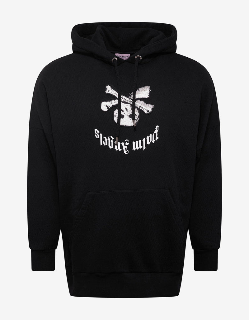 Palm Angels Black New Skull Hoodie