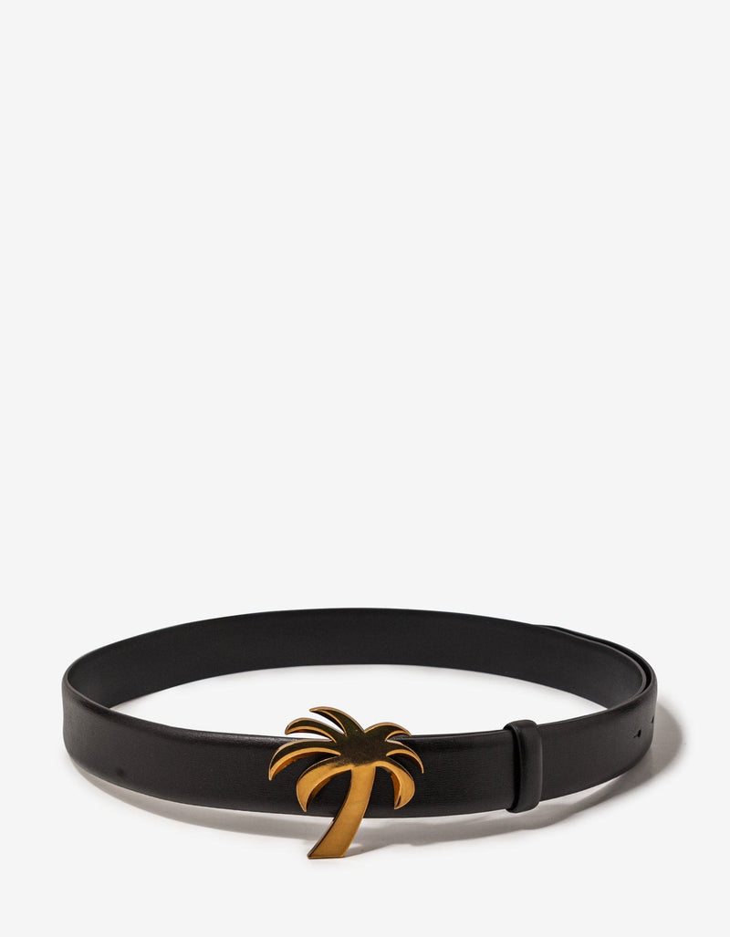 Palm Angels Black Palm Leather Belt