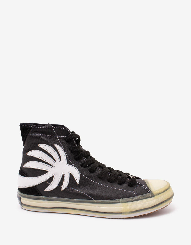 Palm Angels Black Palm Tree High Top Trainers