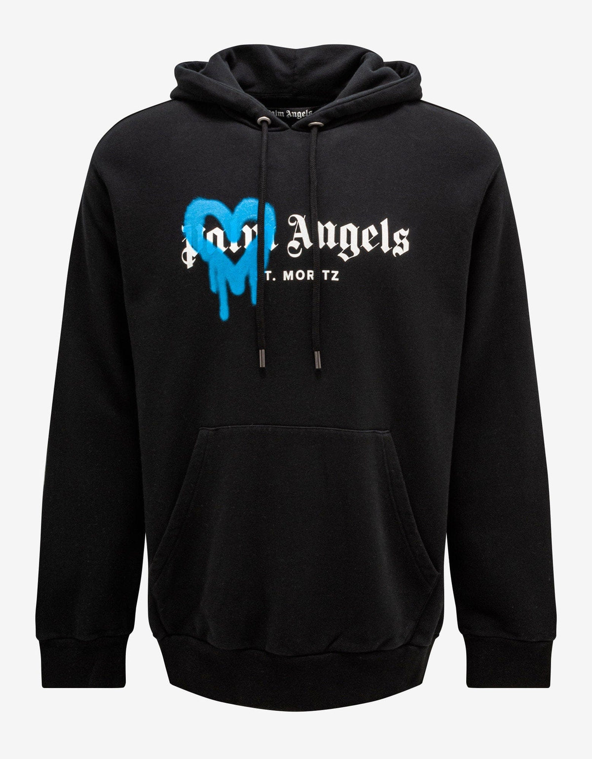 Palm Angels Black St. Moritz Sprayed Logo Hoodie