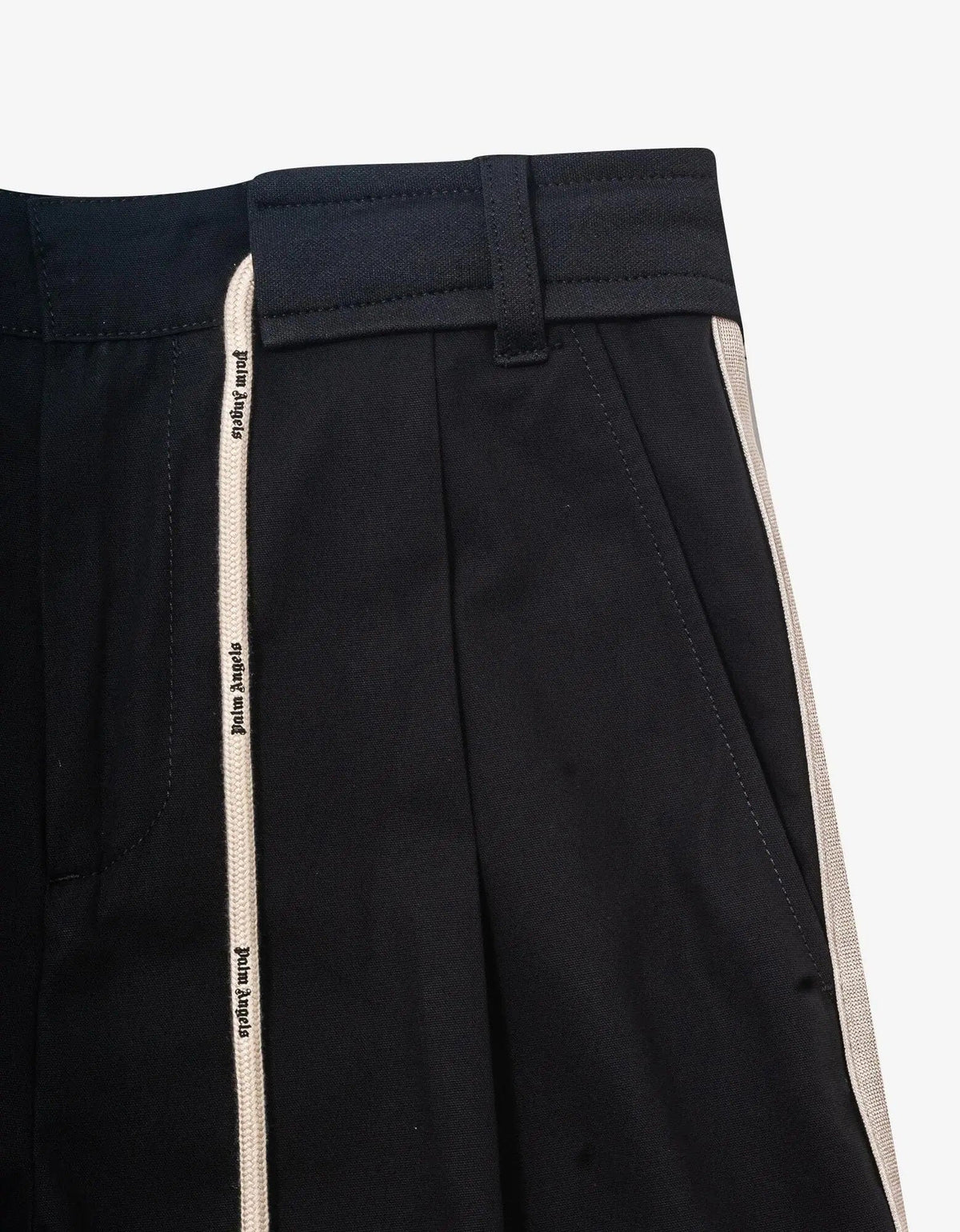 Palm Angels Black Track Belt Pants