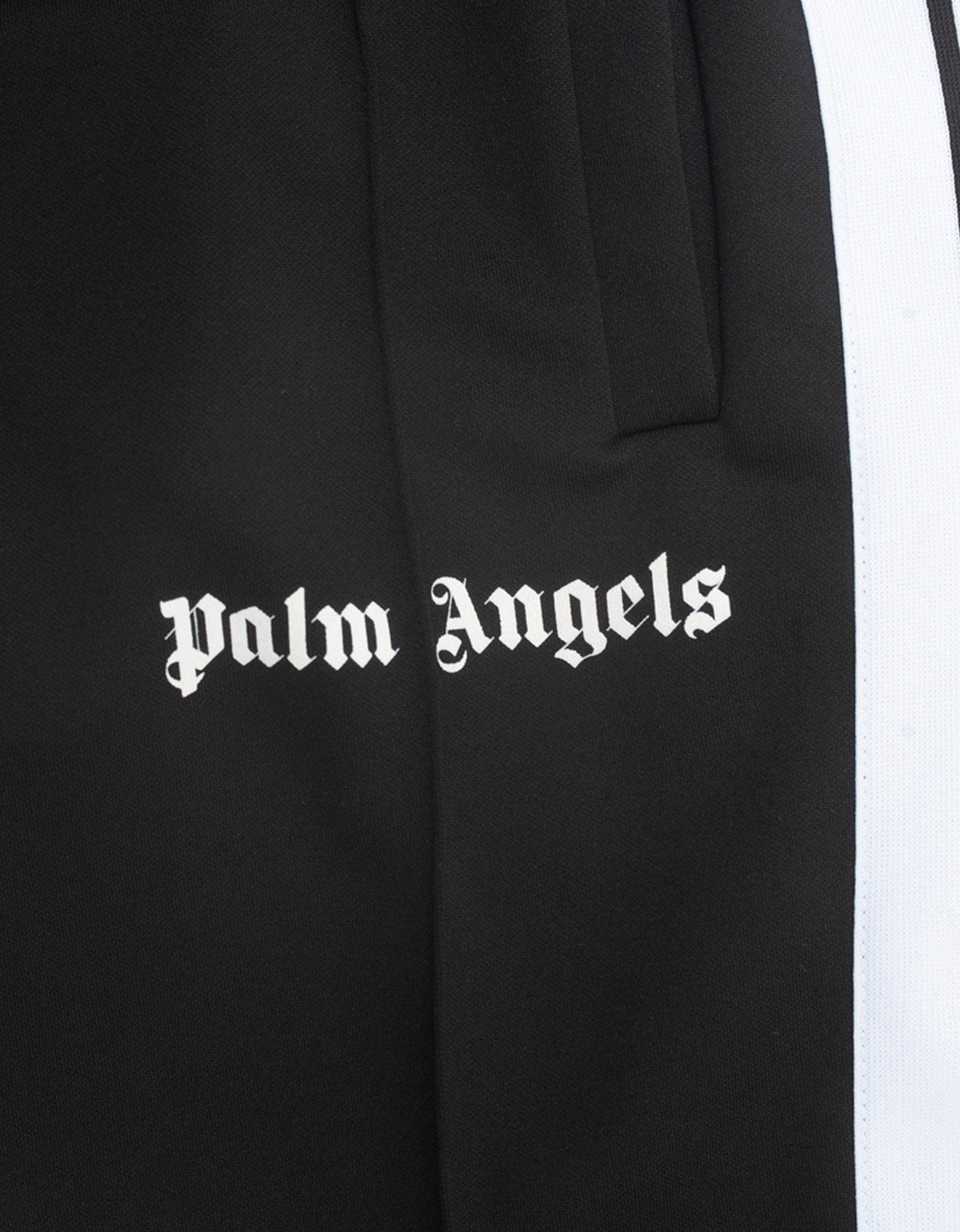 Palm Angels Black Track Pants with Contrast Stripes