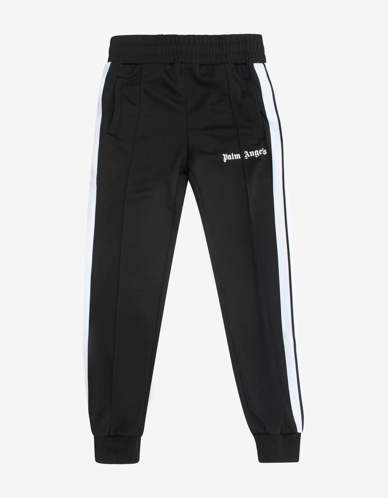 Palm Angels Black Track Pants with Contrast Stripes