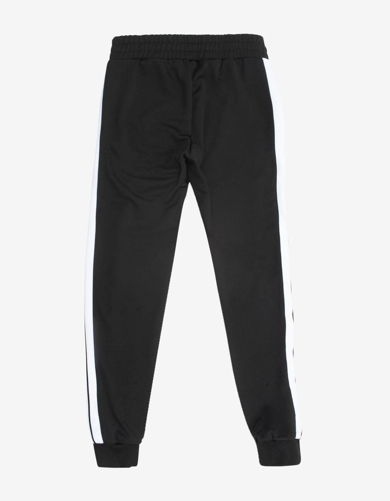 Palm Angels Black Track Pants with Contrast Stripes