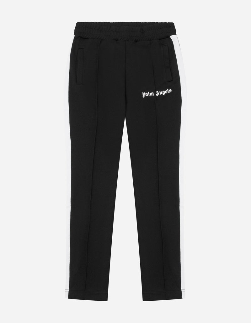 Palm Angels Black Track Pants with Stripes