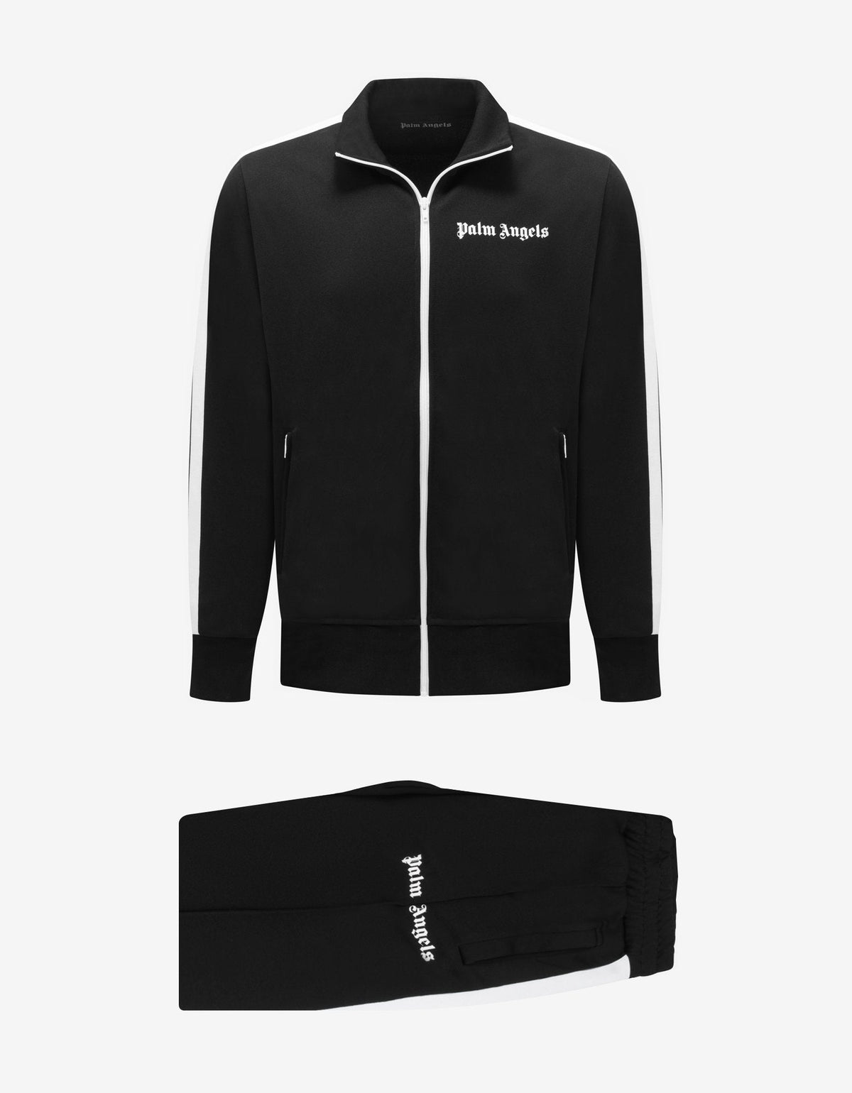 Palm Angels Black Tracksuit with Stripes