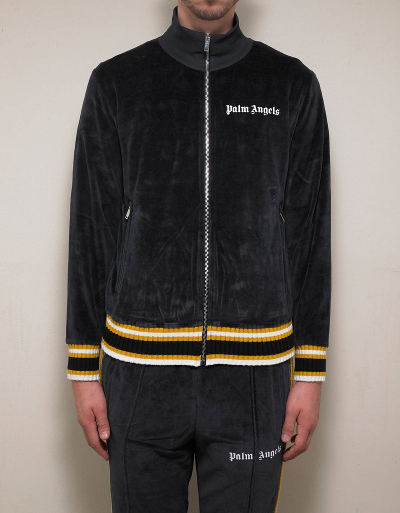 Palm Angels Black & Yellow Chenille Track Jacket