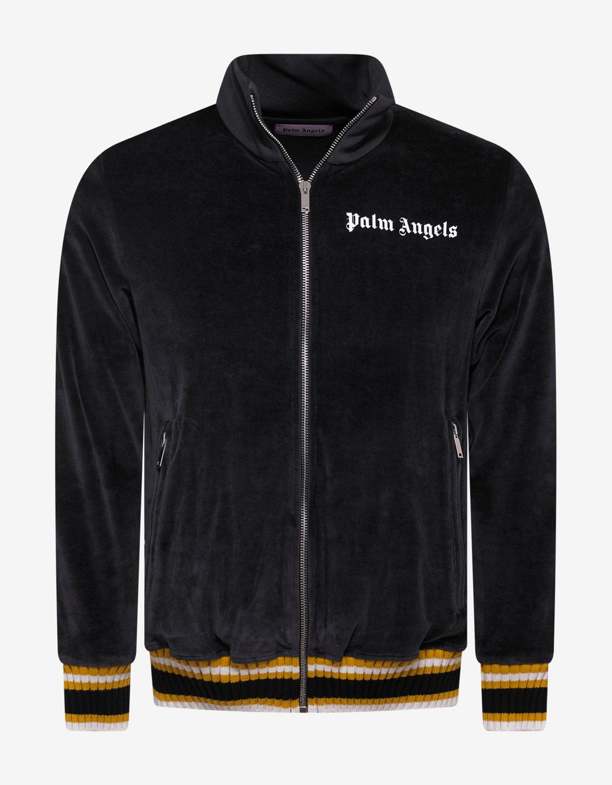 Palm Angels Black & Yellow Chenille Track Jacket