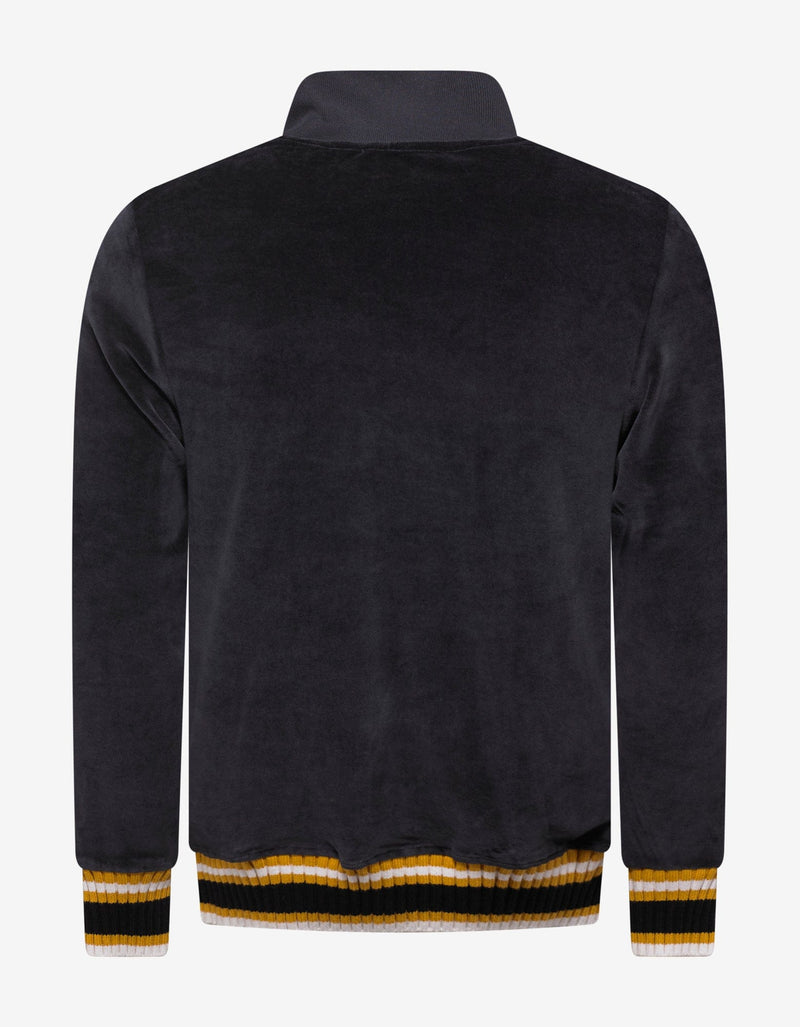 Palm Angels Black & Yellow Chenille Track Jacket