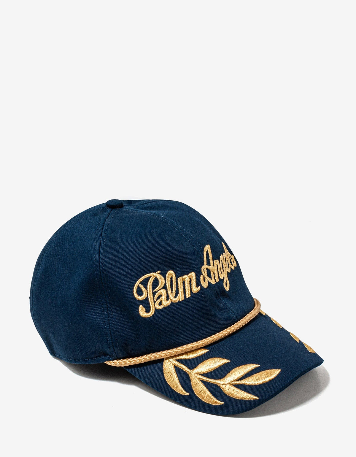 Palm Angels Blue Logo Embroidery Commander Cap