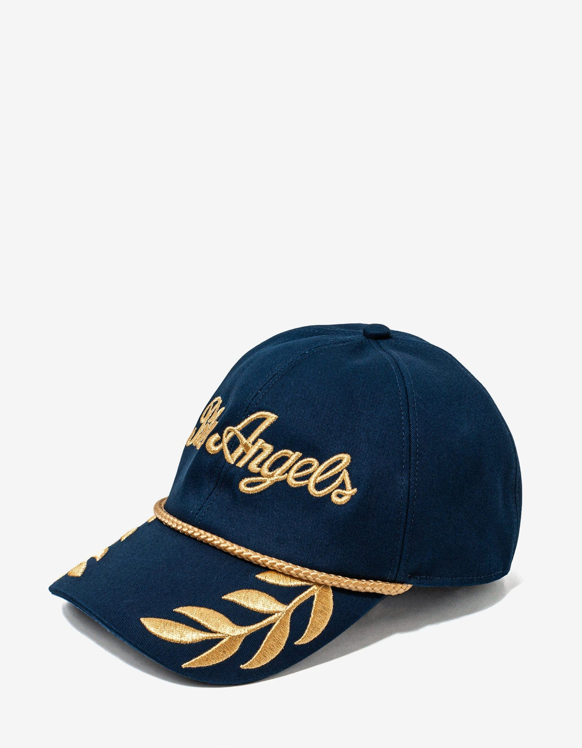 Palm Angels Blue Logo Embroidery Commander Cap