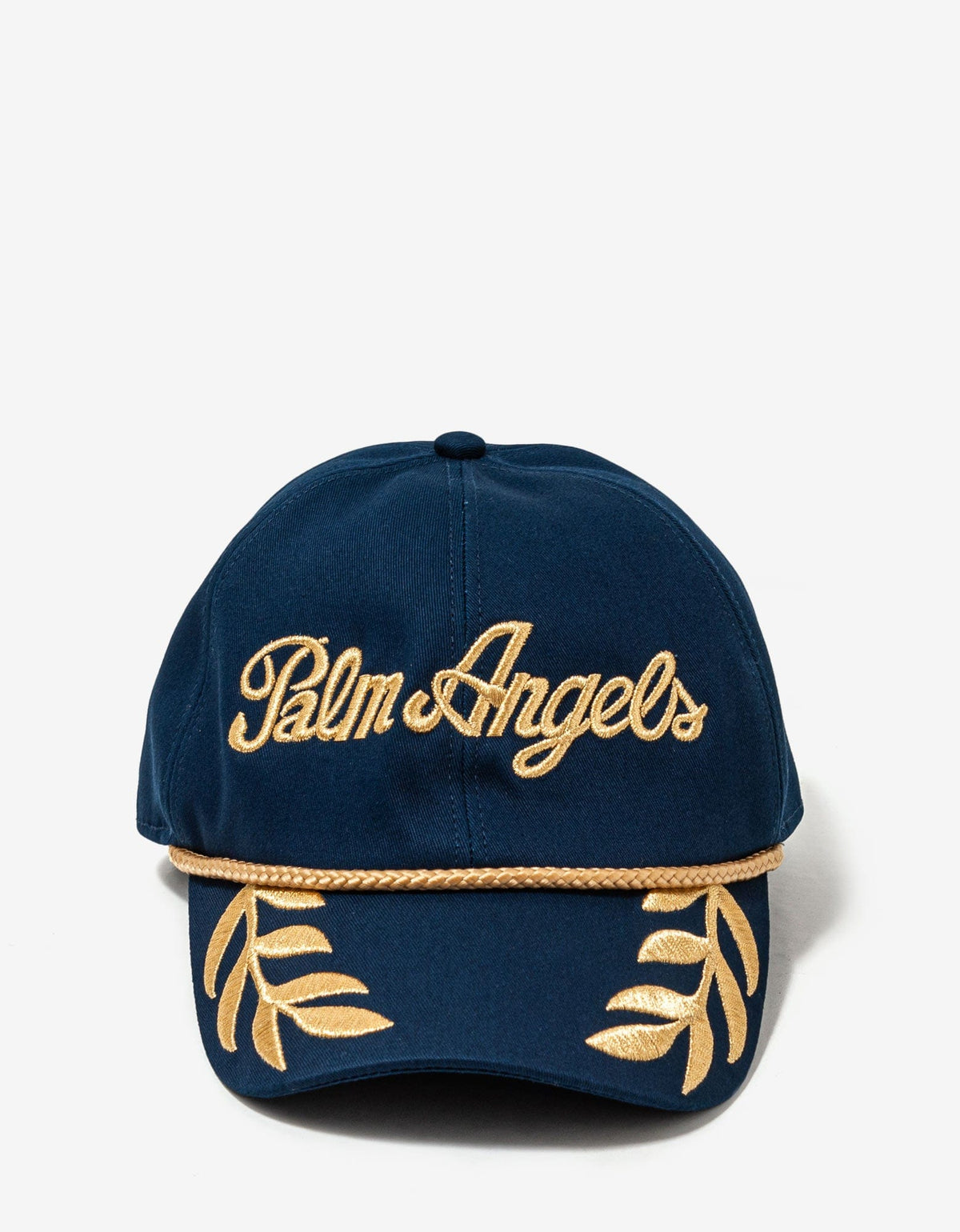 Palm Angels Blue Logo Embroidery Commander Cap