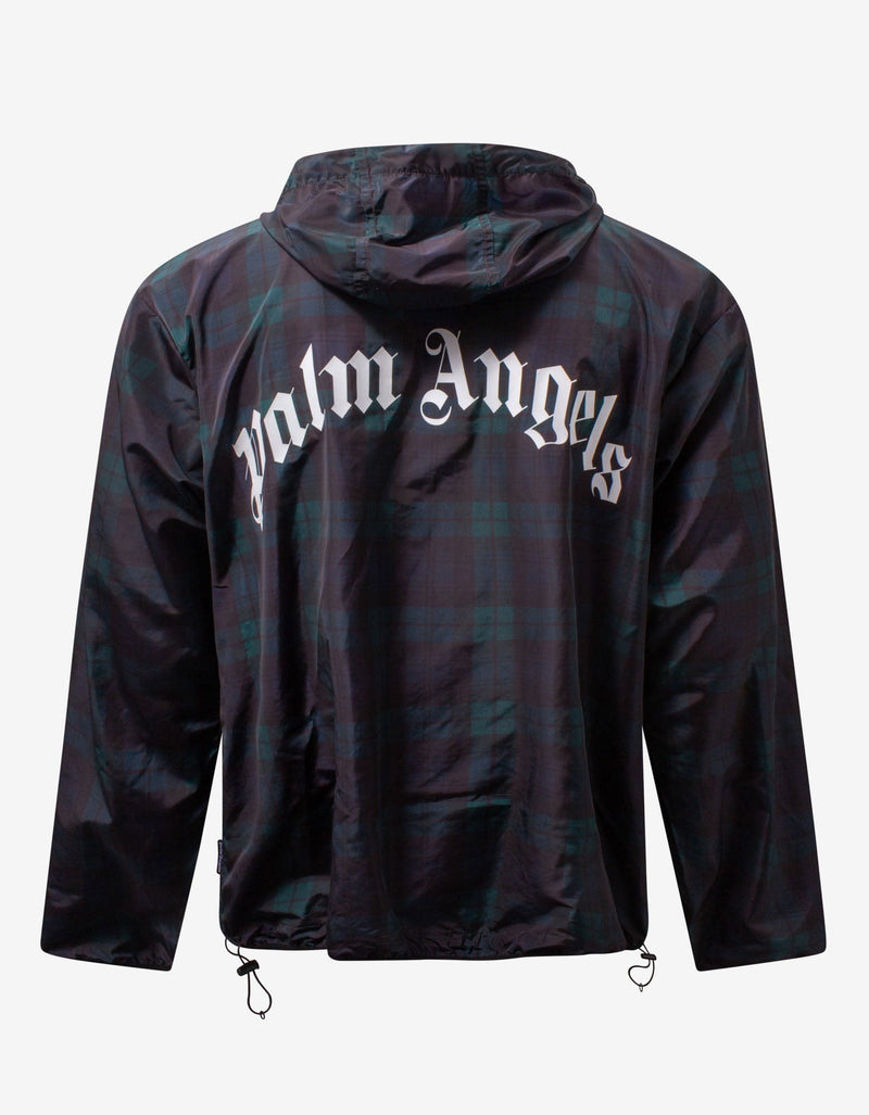 Palm Angels Green & Black Plaid Windbreaker