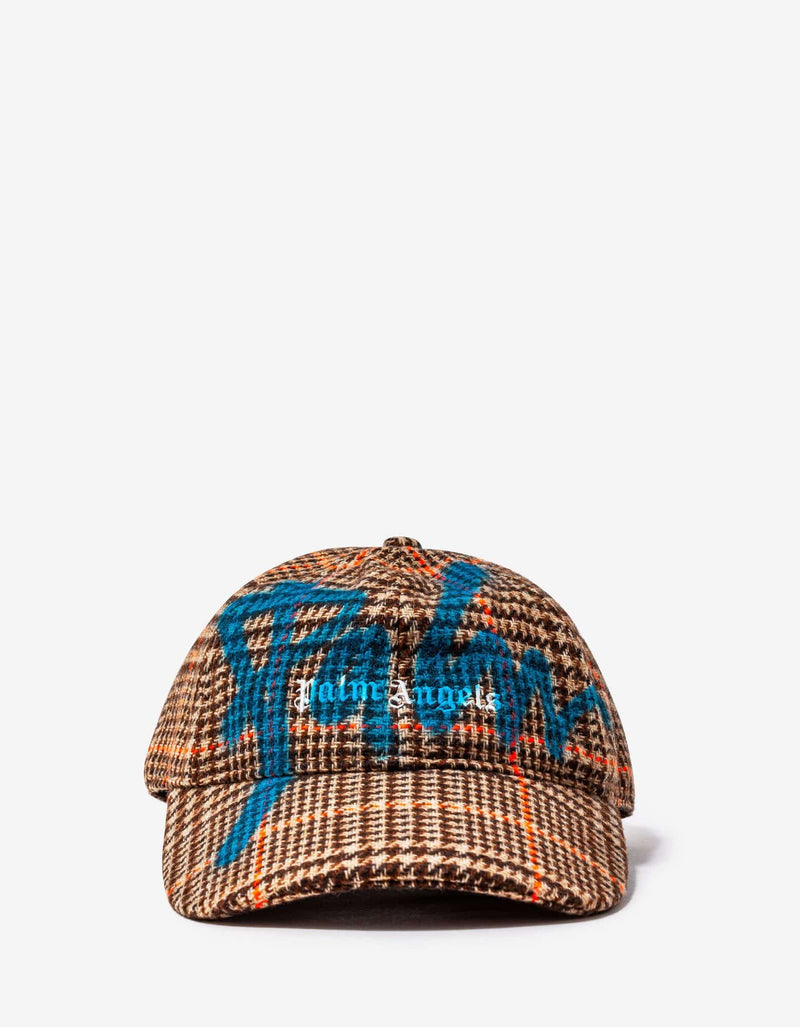 Palm Angels Houndstooth Check PXP Sprayed Cap