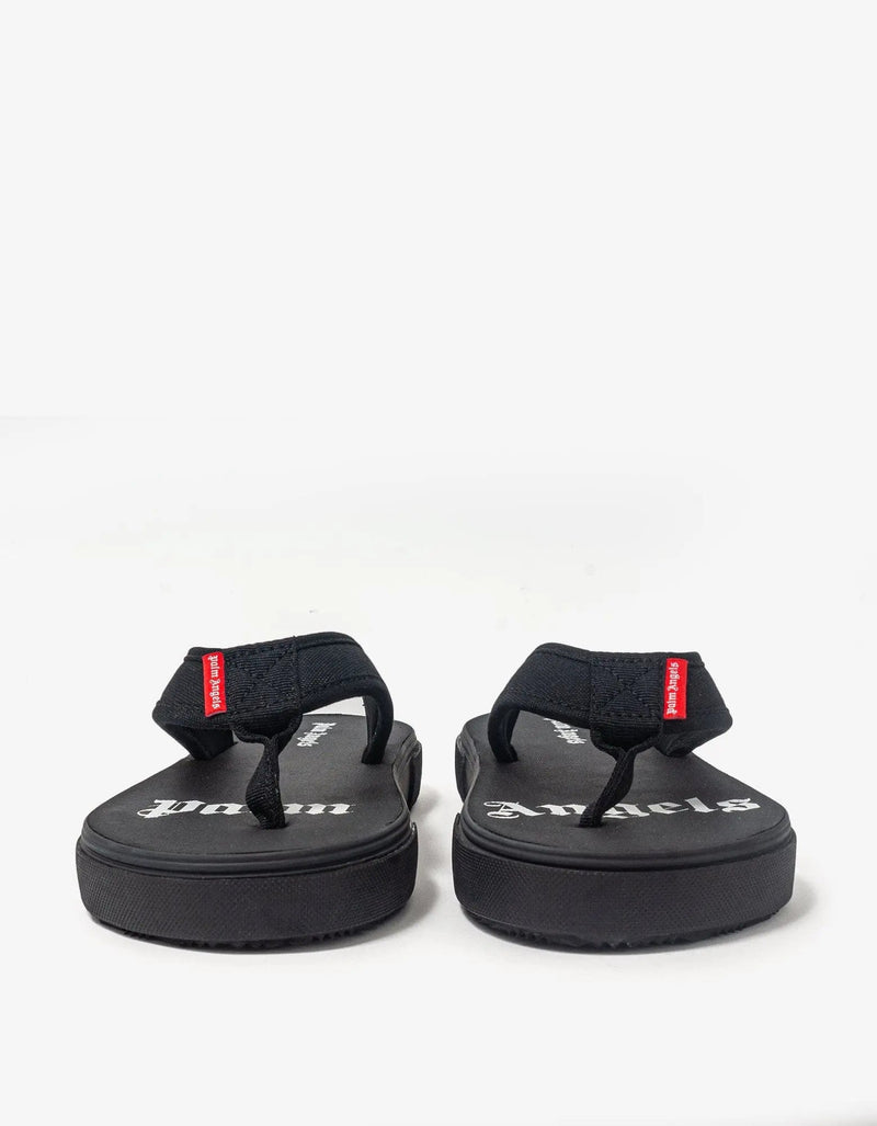 Palm Angels Palm Angels Black Logo Flip Flop Sandals