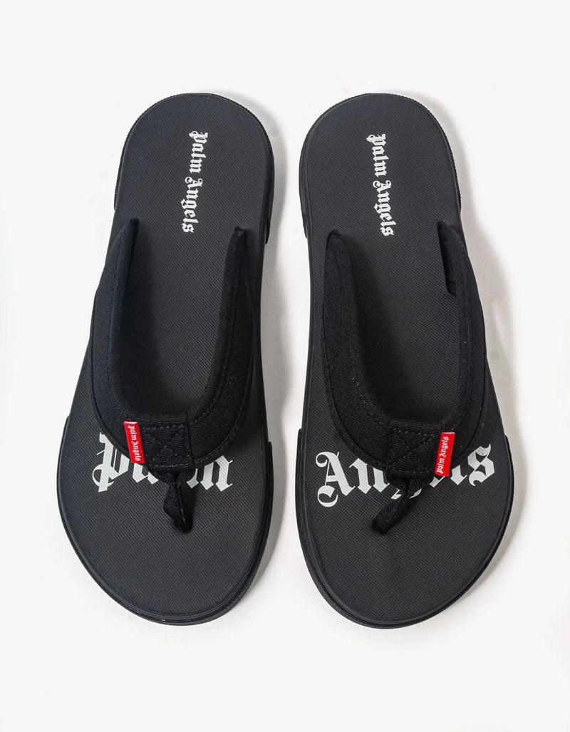 Palm Angels Palm Angels Black Logo Flip Flop Sandals