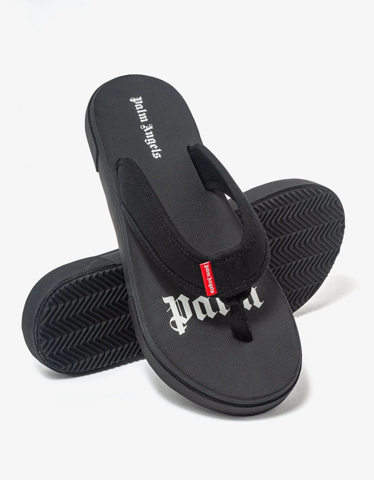 Palm Angels Palm Angels Black Logo Flip Flop Sandals