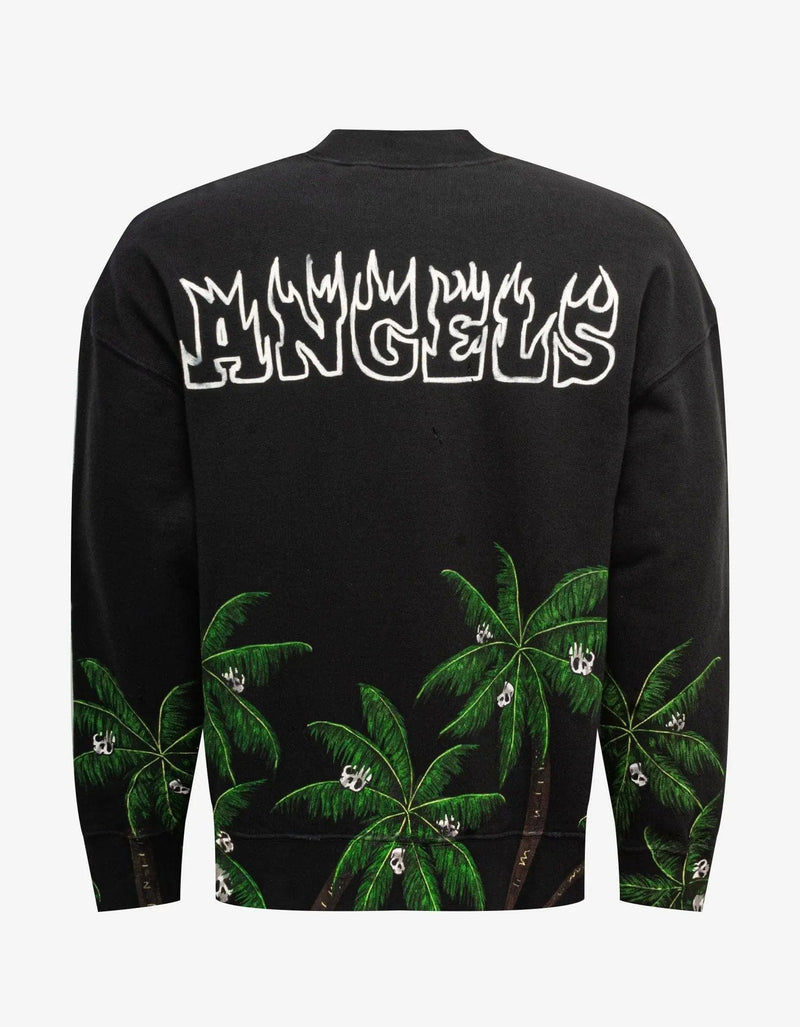 Palm Angels Palm Angels Black Palms & Skull Sweatshirt